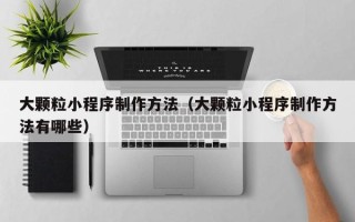 佳木斯大颗粒小程序制作方法（大颗粒小程序制作方法有哪些）